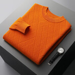 Percy 100% Cashmere Sweater // Orange (XL)