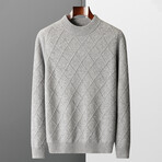 Robin 100% Cashmere Sweater // Light Grey (2XL)