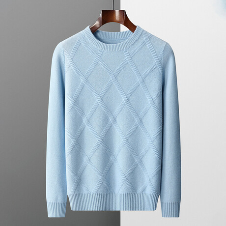 Herbert 100% Cashmere Sweater // Light Blue (S)