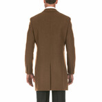 Wool Blend Breasted Top Coat // Camel (38S)