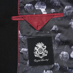 Wool Blend Breasted Top Coat // Black (38S)