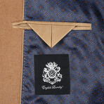 Wool Blend Breasted Top Coat // Camel (38S)