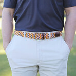 The Bristol // Orange + Gray + White (Small // Max Waist: 33")