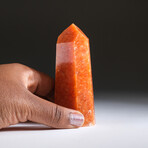 Genuine Polished Tangerine Quartz Point V1