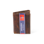 Oli Pull Up Slim Tri-Fold // Brown