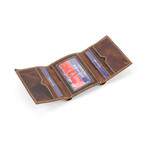 Oli Pull Up Slim Tri-Fold // Brown