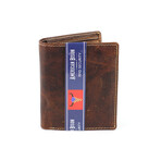 RFID Hunter Leather Men's Euro Hipster Wallet // Brown