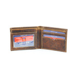 RFID Hunter Leather Men's Bi-Fold Wallet // Brown