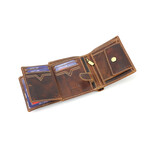 RFID Hunter Leather Men's Euro Hipster Wallet // Brown
