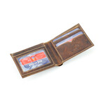 RFID Hunter Leather Men's Bi-Fold Wallet // Brown