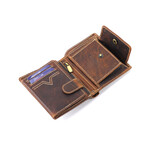 RFID Hunter Leather Men's Euro Hipster Wallet // Brown