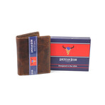 RFID Hunter Leather Men's Euro Hipster Wallet // Brown