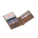 RFID Hunter Leather Men's Bi-Fold Wallet // Brown