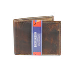 RFID Hunter Leather Men's Bi-Fold Wallet // Brown