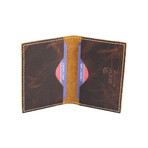 Oil Pull Up Card Case // Brown
