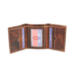 Oli Pull Up Slim Tri-Fold // Brown