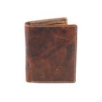 RFID Hunter Leather Men's Euro Hipster Wallet // Brown