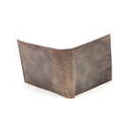 Hunter Leather Center Flap Bi-Fold // Brown