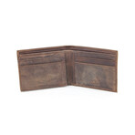 Hunter Leather Top Flap Bi-Fold // Brown