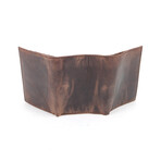 Hunter Leather Tri-Fold Wallet with Center Flap I.D. Window // Brown