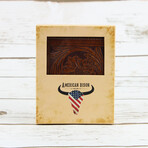 Tooled Leather Men's Top Flap Bi-Fold Wallet // Tan