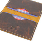 Oil Pull Up Card Case // Brown