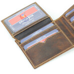 RFID Hunter Leather Men's Bi-Fold Wallet // Brown