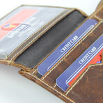 RFID Hunter Leather Men's Bi-Fold Wallet // Brown