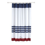 Nautical Blanket Stripe Shower Curtain (White)