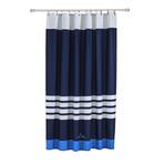 Nautical Blanket Stripe Shower Curtain (White)