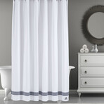 Ottoman Rolls Shower Curtain (Silver)