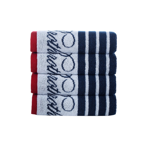 Nautical Blanket Stripe Hand Towel // White (Single)