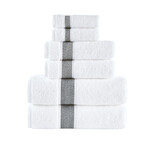 Ottoman Rolls Towel Set // Set of 6 (Silver)