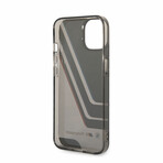 Motorsport Collection // IML iPhone Case // Printed Tricolor Stripes + Translucent Zones + Printed Logo (iPhone 14)