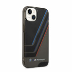Motorsport Collection // IML iPhone Case // Printed Tricolor Stripes + Translucent Zones + Printed Logo (iPhone 14)