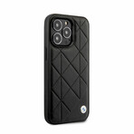 Leather Signature Collection // Genuine Leather iPhone Case // Quilted Pattern (iPhone 14)