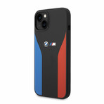 M Collection // Silicone Case // Tricolor Printed + Logo (iPhone 14)