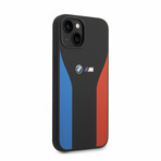 M Collection // Silicone Case // Tricolor Printed + Logo (iPhone 14)