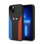 M Collection // Silicone Case // Tricolor Printed + Logo (iPhone 14)