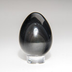 Genuine Rainbow Obsidian Egg with Acrylic Display Stand