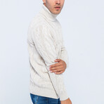 Jett Turtleneck Pullover // Linen (M)