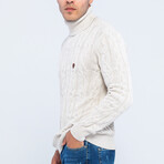 Jett Turtleneck Pullover // Linen (M)