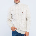Jett Turtleneck Pullover // Linen (M)