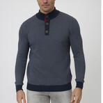 Tim Button Collar Pullover // Navy (XL)