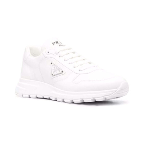 Prada // Leather Low-Top Sneakers // Men's Size 10.5