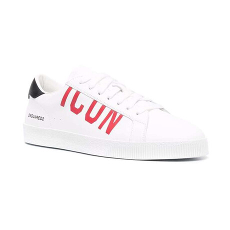 Dsquared2 // White Red Black Sneaker // Men's Size 10