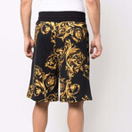 Versace Jeans Couture Shorts // Black + Gold Short // Men's Large