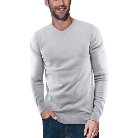 V-Neck Sweater // Light Gray (S)