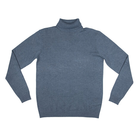 Turtle Neck Sweater // Heather Slate (S)