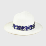 Foldable Panama Hat with Silk band // White (XL)